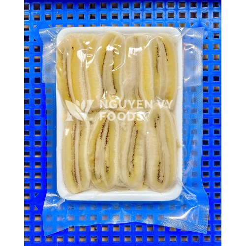 Chuối luộc cắt lát